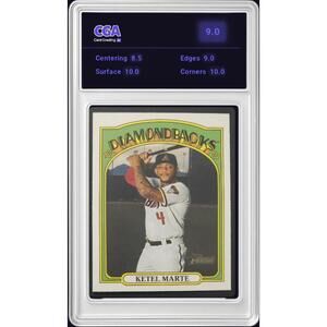 2021 Topps Heritage #83 Ketel Marte Arizona Diamondbacks - CGA 9.0 Digital Grade